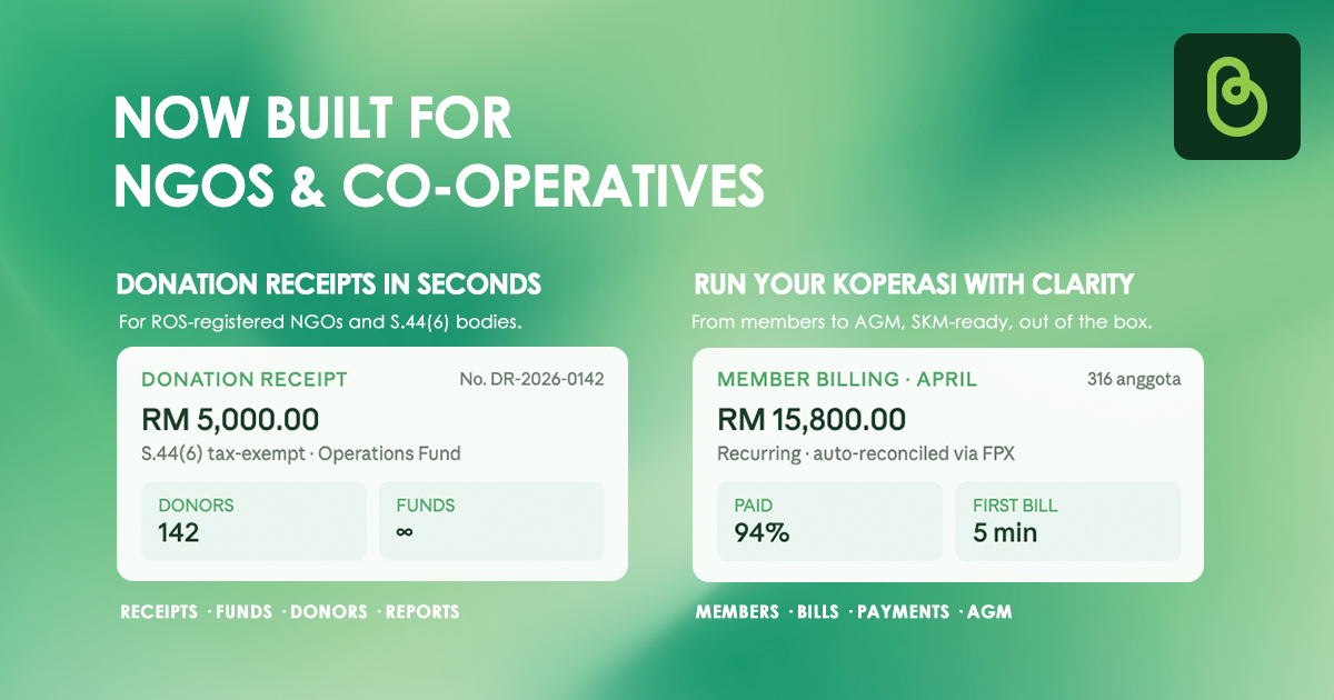 Billify is now built for NGOs and Co-operatives too